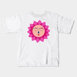 Frida kahlo colorful portrait flowers feminist feminism mexican painter Kids T-Shirt